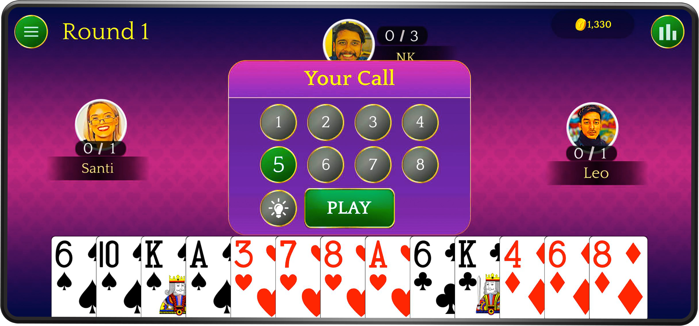 Call break game screenshot two