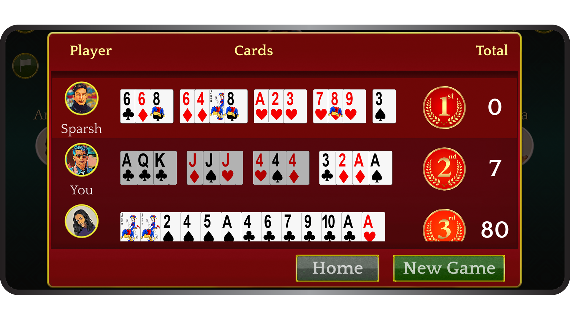 Indian Rummy game screenshot two