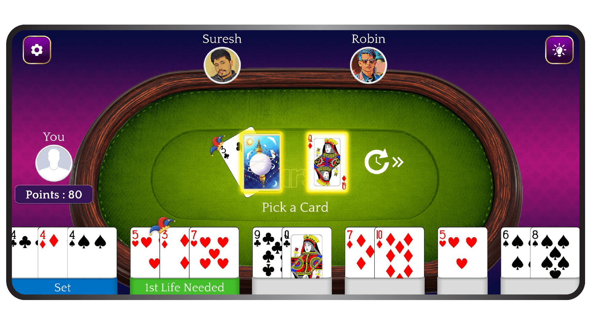 Rummy game screenshot one