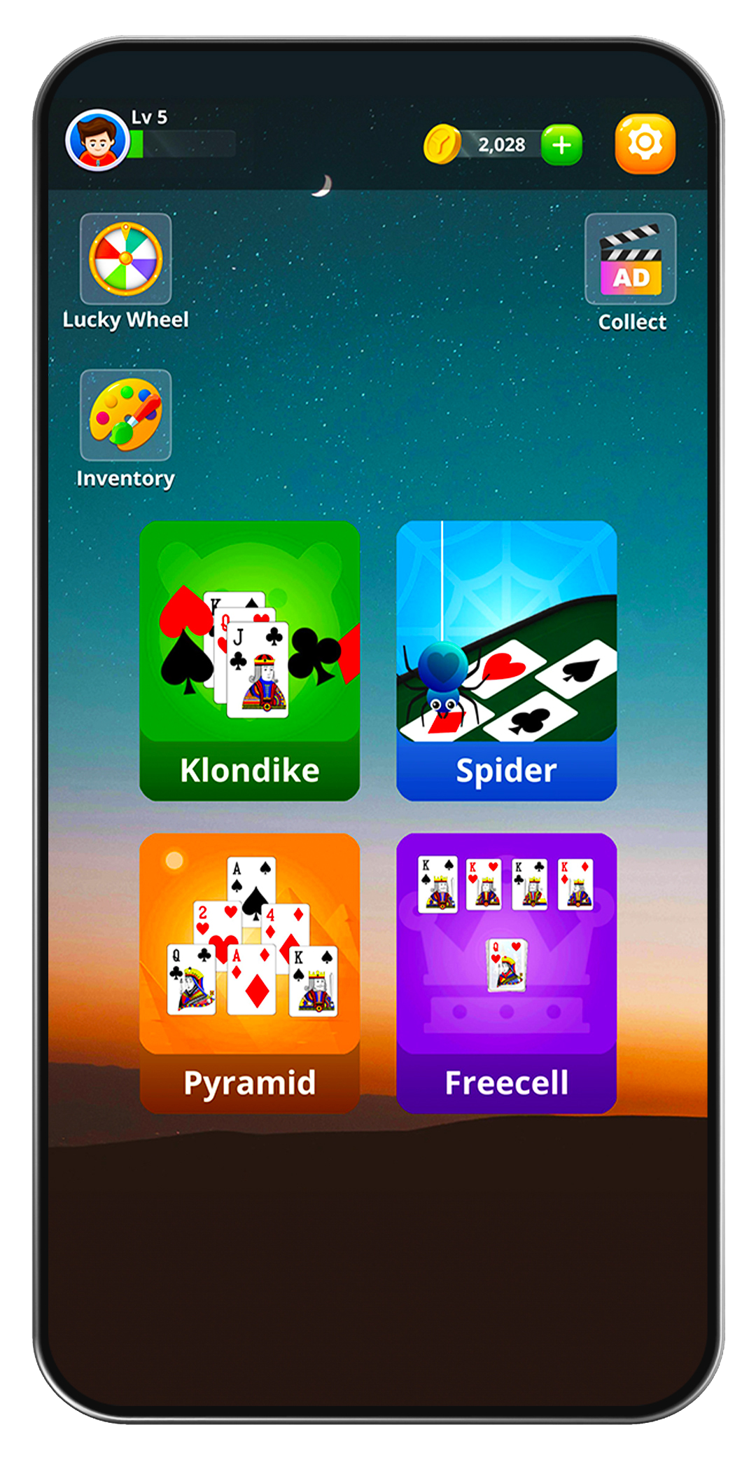 Solitaire game screenshot one
